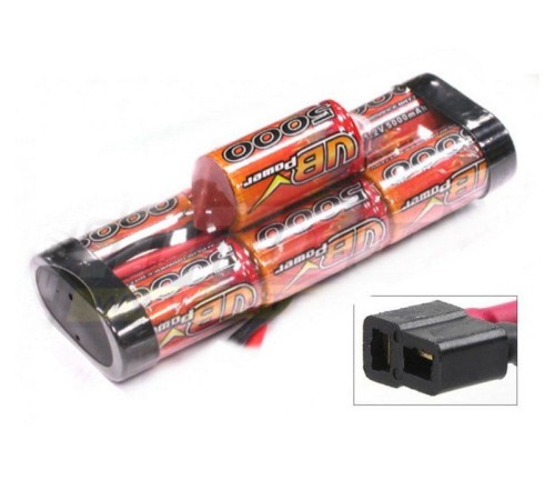 Аккумулятор Ni-Mh VBPower 5000mAh, 8,4V T-plug, банка сверху