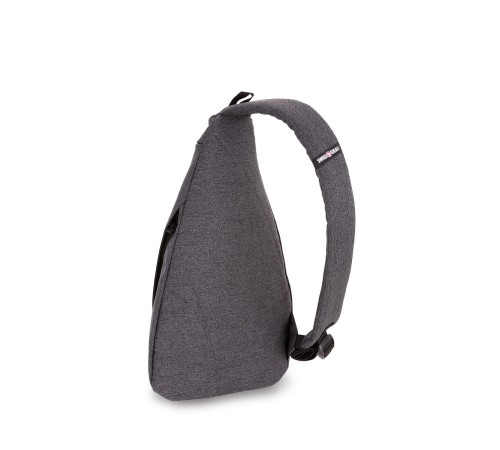Рюкзак SWISSGEAR на одно плечо, cерый, ткань Grey Heather/ полиэстер 600D PU, 25х15х45 см, 7 л