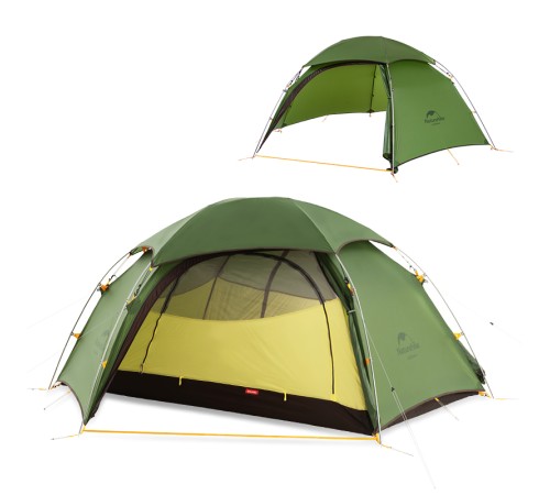 Палатка Naturehike Сloud Peak NH17K240-Y 20D двухместная, зеленая