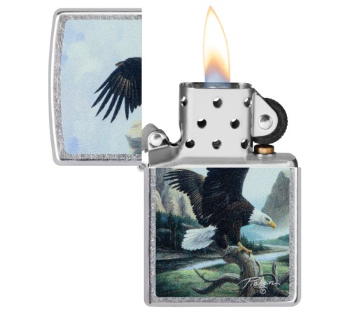 Зажигалка ZIPPO Linda Picken с покрытием Street Chrome, латунь/сталь, серебристая, 38x13x57 мм