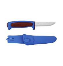 Нож Morakniv Basic 546 лимитированный 2025 нержавеющая сталь, пласт. ручка (синяя) красная вставка