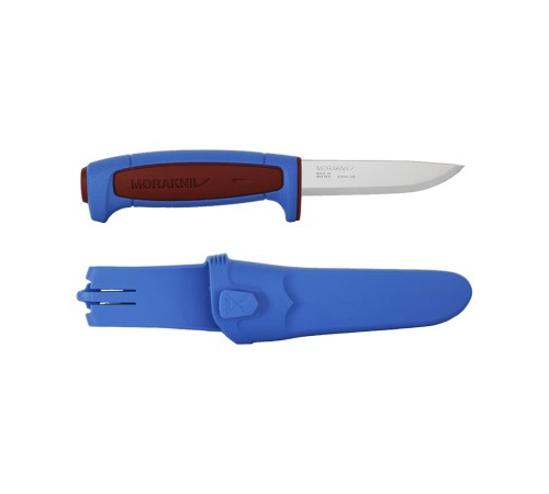 Нож Morakniv Basic 546 лимитированный 2025 нержавеющая сталь, пласт. ручка (синяя) красная вставка