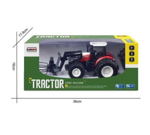 Р/У фермерский трактор Korody с погрузчиком тюков, двойные колеса 1/24 2.4G 6CH RTR