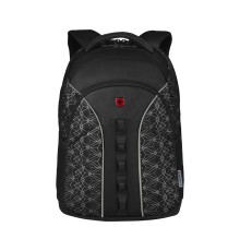 Рюкзак WENGER Sun 16'', черный со светоотражающим принтом, полиэстер, 35x27x47 см, 27 л