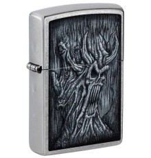 Зажигалка ZIPPO Evil Tree с покрытием Street Chrome, латунь/сталь, серебристая, 38x13x57 мм