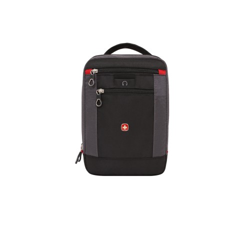 Сумка-планшет SWISSGEAR, черный/серый, полиэстер, 22х10х29 см