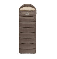 Спальный мешок Naturehike U Series Двойной хлопок осень-зима Brown U250S, молния слева, 6927595769294L