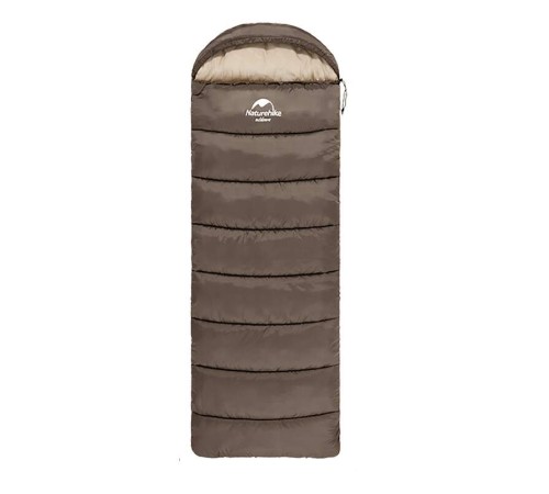 Спальный мешок Naturehike U Series Двойной хлопок осень-зима Brown U350 молния слева, 6927595767221BL