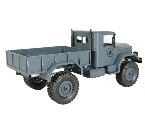 Радиоуправляемая машина MN MODEL военный грузовик (серый) 4WD 2.4G 1/16 RTR