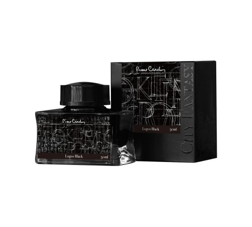 Флакон чернил Pierre Cardin 50мл, серия CITY FANTASY цвет Logos Black (Черный)