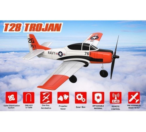 Радиоуправляемый самолет Volantex RC T28 400мм 2.4G 4ch LiPo RTF with Gyro