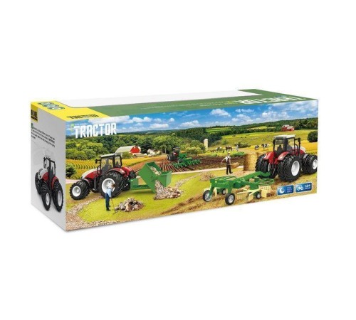 Р/У фермерский трактор Korody с роторной косилкой, широкие колеса 1/24 2.4G 6CH RTR