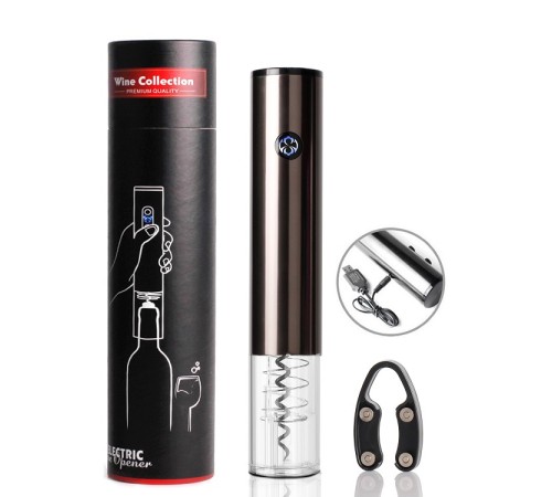 Электрический штопор для вина в подарочном тубусе Vinoman Electric Corkscrew