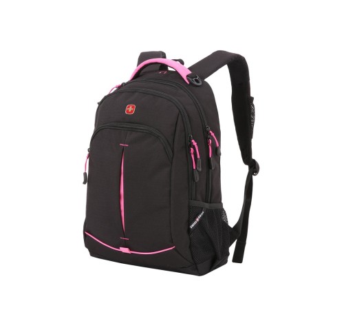 Рюкзак SWISSGEAR, черный/фуксия, фьюжн/2 мм рипстоп, 32x15x46 см, 22 л