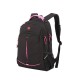 Рюкзак SWISSGEAR, черный/фуксия, фьюжн/2 мм рипстоп, 32x15x46 см, 22 л