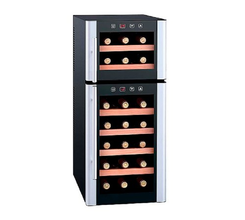 Винный шкаф двухзонный Cavanova CV021-2TNS