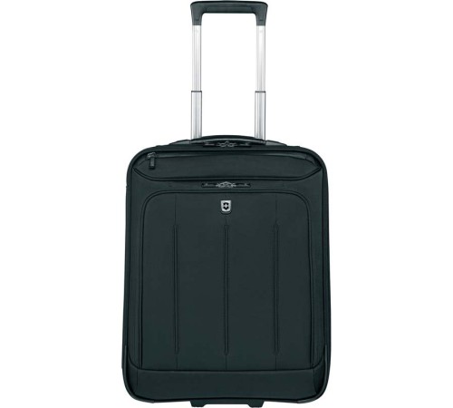 Чемодан VICTORINOX VX One VX 21, чёрный, нейлон 1000D/кожа, 40x20x55 см, 44 л