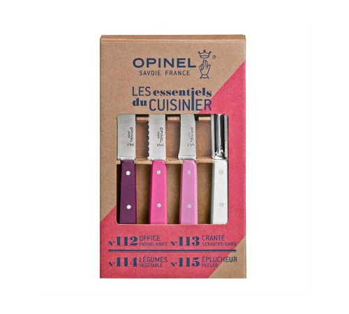 Набор ножей Opinel Les Essentiels Primarosa, нержавеющая сталь, (4 шт./уп.), 001736