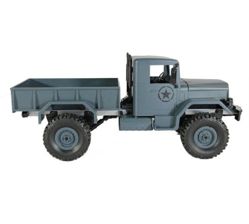Радиоуправляемая машина MN MODEL военный грузовик (серый) 4WD 2.4G 1/16 RTR