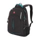 Рюкзак SWISSGEAR, черный/бирюзовый, фьюжн/2 мм рипстоп, 32x15x46 см, 22 л