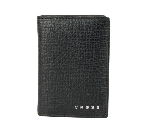 Визитница Cross RTC Black, кожа наппа, тисненая, чёрный, 10,5 х 7,5 х 2 см