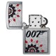 Зажигалка ZIPPO James Bond™ с покрытием Brushed Chrome, латунь/сталь, серебристая, 38x13x57 мм