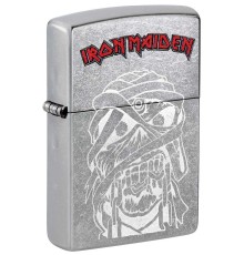 Зажигалка ZIPPO Iron Maiden с покрытием Street Chrome, латунь/сталь, серебристая, 38x13x57 мм