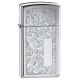 Зажигалка ZIPPO Slim® Venetian® с покрытием High Polish Chrome, латунь/сталь, 29x10x60 мм
