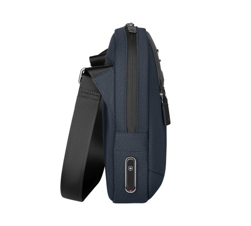 Сумка через плечо VICTORINOX Architecture Urban 2 Crossbody Bag,синий, полиэстер/кожа, 9x22x28 см,6л