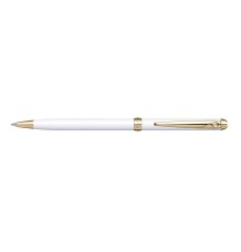 Ручка шариковая Pierre Cardin SLIM. Цвет - белый. Упаковка Е
