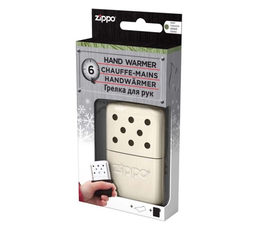 Каталитическая грелка ZIPPO, алюминий с покрытием Pearl, белая, матовая, на 6 ч, 51x15x74 мм