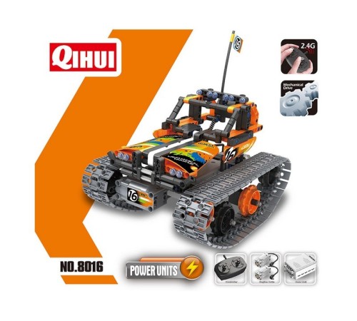 Р/У конструктор Qihui Mechanical Master Скоростной вездеход (392 детали), оранжевый