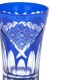 Стакан TAJIMA GLASS Хризантема и веер 240 мл, лазурный