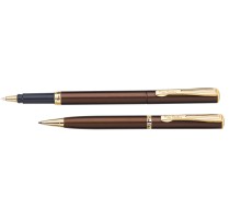Набор Pierre Cardin PEN&PEN: ручка шариковая + роллер. Цвет - коричневый. Упаковка Е или E-1
