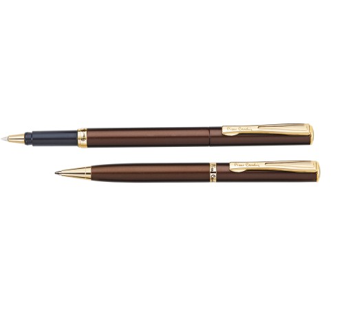 Набор Pierre Cardin PEN&PEN: ручка шариковая + роллер. Цвет - коричневый. Упаковка Е или E-1