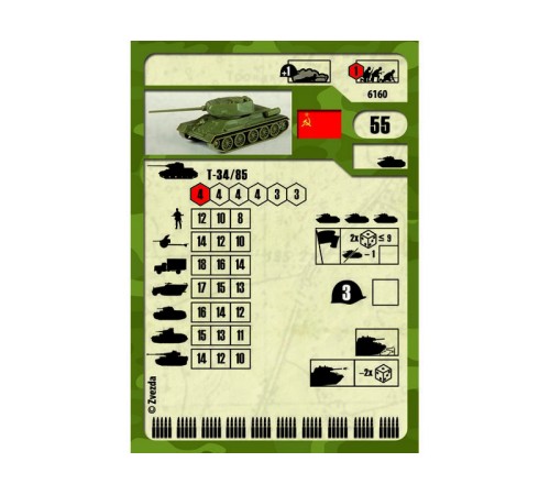 Сборная модель ZVEZDA Советский средний танк Т-34/85, 1/100