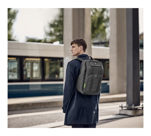 Рюкзак VICTORINOX Architecture Urban 2 Deluxe Backpack 15”, серый, полиэстер/кожа, 31x23x46 см, 23 л