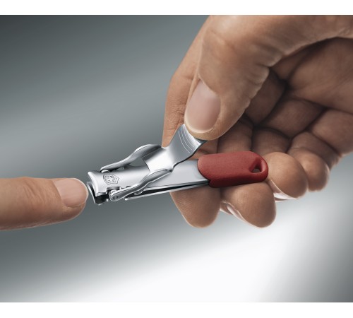 Книпсер VICTORINOX с отверстием для шнурка, сталь, красный, в блистере