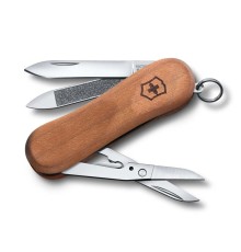 Нож-брелок VICTORINOX Evowood 81, 65 мм, 5 функций, деревянная рукоять