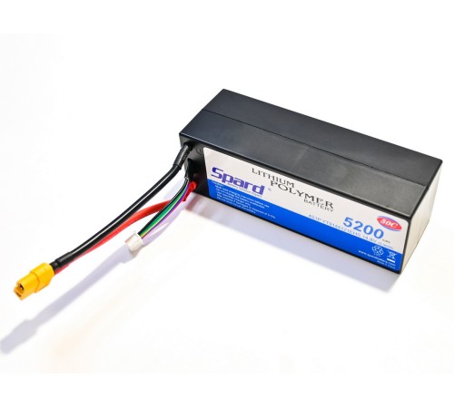 Аккумулятор Li-Po Spard 5200mAh, 14.8V, 50C,  XT60,  Hardcase для автомоделей 1/10, 1/8