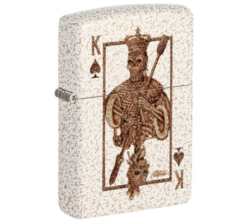 Зажигалка ZIPPO Rick Rietveld с покрытием Mercury Glass, латунь/сталь, белая, 38x13x57 мм