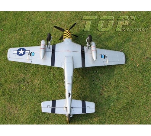 Радиоуправляемый самолет Top RC P-51D Pro желтый 750мм flight controller PNP