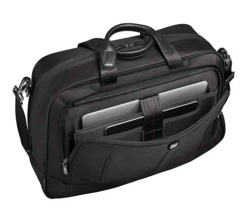 Бизнес-сумка VICTORINOX VX One Business Duffel 15,6'', чёрная, нейлон 1000D/кожа, 54x20x34 см, 37 л