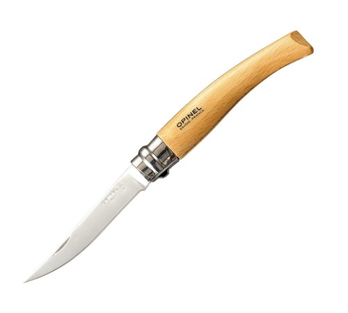 Нож филейный Opinel №8, нержавеющая сталь, рукоять из дерева бука, 000516
