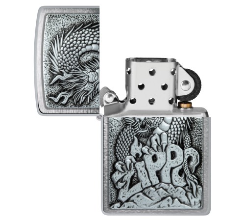 Зажигалка ZIPPO Classic с покрытием Brushed Chrome, латунь/сталь, серебристая, 38x13x57 мм
