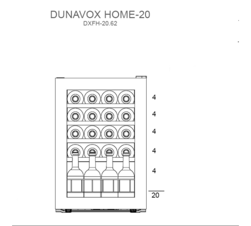 Винный шкаф Dunavox компрессорный DXFH-28.88