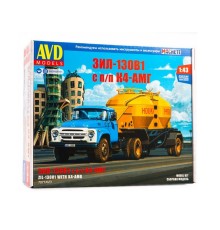 Сборная модель AVD ЗИЛ-130В1 с полуприцепом-муковозом К4-АМГ, 1/43