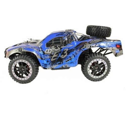 Радиоуправляемый шорт-корс Remo Hobby EX3 Brushless UPGRADE (синий) 4WD 2.4G 1/10 RTR