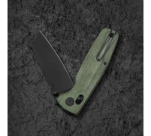 Нож Bestech Slasher сталь D2, рукоять Микарта зеленая