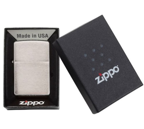 Зажигалка ZIPPO Armor™ c покрытием Brushed Chrome, латунь/сталь, серебристая, матовая, 38x13x57 мм